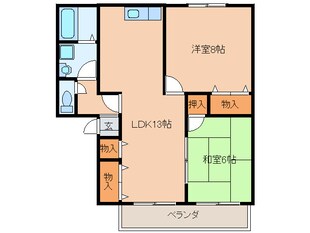 セジュール幸 2の物件間取画像